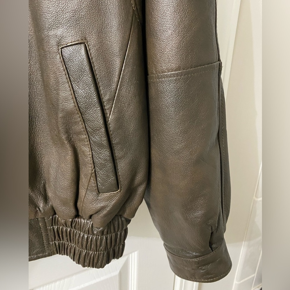 Burks BAY vintage leather Jacket Men size large in great condition - Picture 5 of 11
